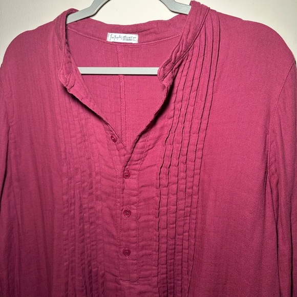 Free People X CP Shades Wine Yoko Tunic Top Women's Long Sleeve Size M - Picture 4 of 15